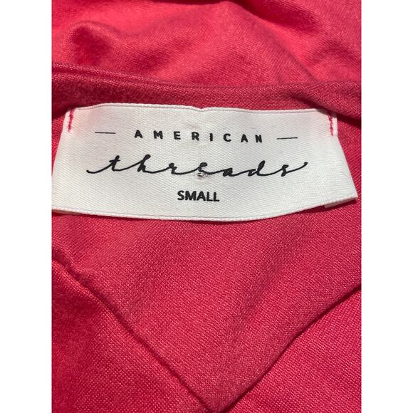 American Threads Halter Top Women’s Small Coral Pink Racerback Summer Cropped - Picture 6 of 7